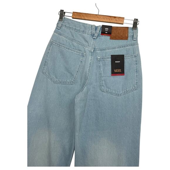 Vans Baggy Jeans Womens 26 Blue Light Wash Sirelle High Rise Hippie Skater Boho - Picture 7 of 15